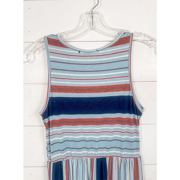 New Eloges Women's Sleeveless Striped Knit Pullover Tank Dress Multicolor Small - Picture 9 of 12